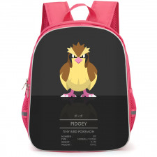 Pokemon Pidgey Backpack StudentPack - Pidgey Chibi Art Grey Background