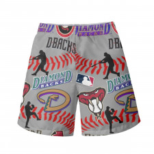 MLB Arizona Diamondbacks Beach Shorts Swim Pants Swimming Trunks - Arizona Diamondbacks Mania Collage Logo