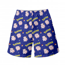Pokemon Clefairy Beach Shorts Swim Pants Swimming Trunks - Clefairy Character Series Art