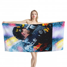 F1 Formula One Max Verstappen Bath Beach Towel - Max Verstappen Celebration Moment Poster