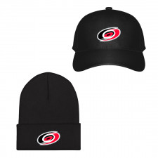 NHL Carolina Hurricanes Baseball Cap Beanie Hat - Carolina Hurricanes Team Single Logo