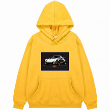 Porsche Hoodie Hooded Sweatshirt Sweater Jacket - Porsche 911 Illustration Art On Dark Background