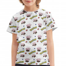 Pokemon Stufful Tee Shirt T-Shirt Short Sleeve - Stufful Character Series Art