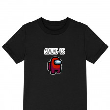 Among Us Red Tee Shirt T-Shirt Short Sleeve - Among Us Red Crewmate Imposter Character