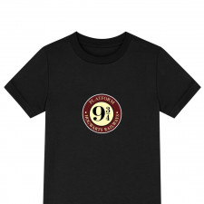 Harry Potter Tee Shirt T-Shirt Short Sleeve - Platform 9 3/4 Hogwarts Railways Sticker Art