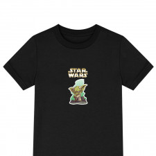 Star Wars Yoda Tee Shirt T-Shirt Short Sleeve - Yoda Standing Chibi Illustration
