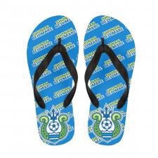 Shonan Bellmare Flip Flops Thongs V-Strap Sandals - Bellmare Football Club Medley Monogram Wordmark