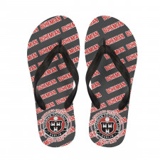 Bohemian Football League Flip Flops Thongs V-Strap Sandals - Bohemian Football Club Medley Monogram Wordmark
