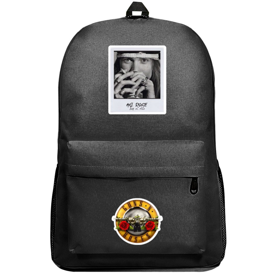 Guns N Roses Backpack SuperPack - Guns N Roses Axl Rose Grayscale