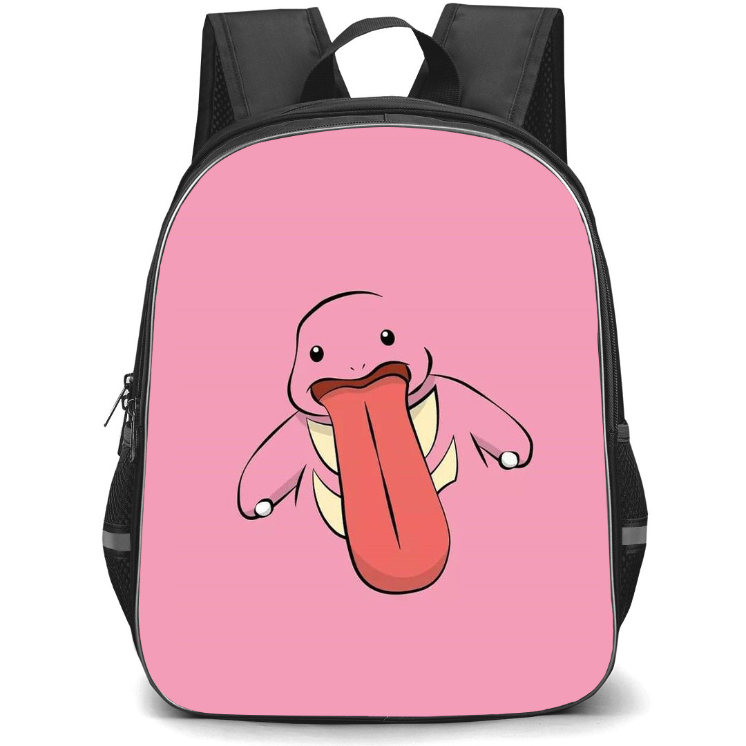 Pokemon Lickitung Backpack StudentPack - Lickitung Avatar On Pink Background