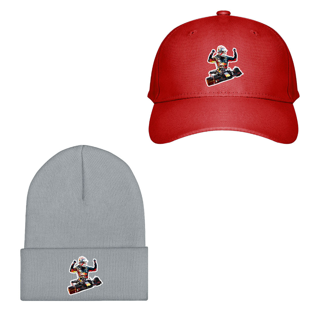 F1 Formula One Max Verstappen Baseball Cap Beanie Hat - Race Poster