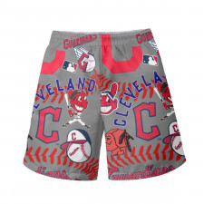 MLB Cleveland Guardians Beach Shorts Swim Pants Swimming Trunks - Cleveland Guardians Mania Collage Logo