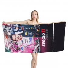 F1 Formula One Sergio Perez Bath Beach Towel - Sergio Perez 11 Portrait Poster