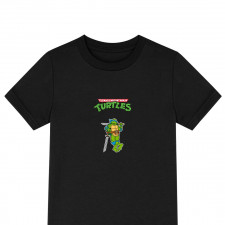 Ninja Turtles Leonardo Tee Shirt T-Shirt Short Sleeve - Leonardo Rise Of The Teenage Mutant Ninja Turtles 1987 Character Series