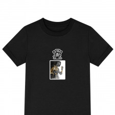 UFC Israel Adesanya Tee Shirt T-Shirt Short Sleeve - Israel Adesanya Side Portrait With Belt Grayscale