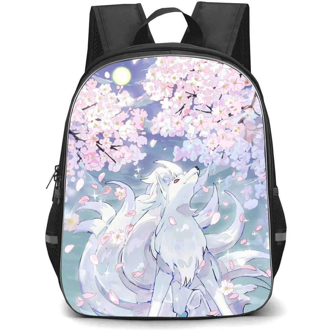 Pokemon Ninetales Backpack StudentPack - Ninetales Cherry Blossoms Anime