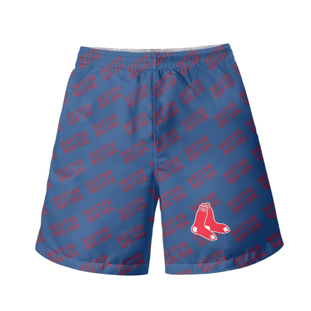MLB Boston Red Sox Beach Shorts Swim Pants Swimming Trunks - Boston Red Sox Medley Monogram Wordmark