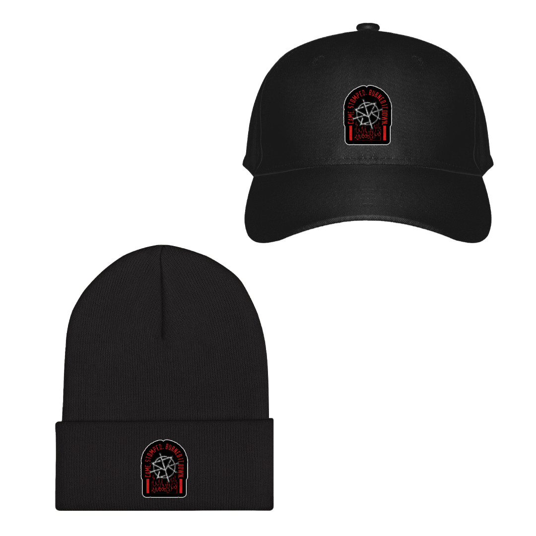 WWE Seth Rollins Baseball Cap Beanie Hat - Seth Rollins Came Stomped Burned It Down Sticker Art