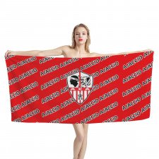 AC Ajaccio Football Club Bath Beach Towel - Ajaccio Football Club Medley Monogram Wordmark