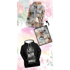 Mother's Day Custom Hoodie Hooded Sweatshirt Sweater Jacket Pullover Photo Upload Personalised - Customized Hoodie Sweater For Mom