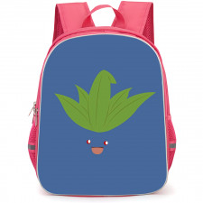 Pokemon Oddish Backpack StudentPack - Oddish Minimaslit Art On Blue Background