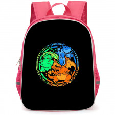 Pokemon Backpack StudentPack - Pokemon Orange Green Blue Vintage