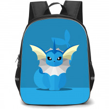 Pokemon Vaporeon Backpack StudentPack - Vaporeon Sitting Pose Minimalist Art