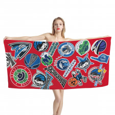 NBA Dallas Mavericks Bath Beach Towel - Dallas Mavericks Mania Collage Logo