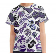 NBA Sacramento Kings Tee T-Shirt - Sacramento Kings Mania College Logo