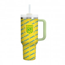 FC Nantes Football Club Quencher H2.0 FlowState Stanley Tumbler 40oz 1.18L - Nantes Football Club Medley Monogram Wordmark