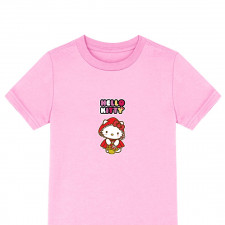 Sanrio Hello Kitty Tee Shirt T-Shirt Short Sleeve - Sanrio Hello Kitty Red Dressed Sticker
