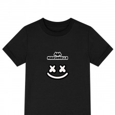 Marshmello Tee Shirt T-Shirt Short Sleeve - Marshmello Logo Sticker Art