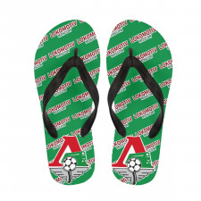 FC Lokomotiv Moscow Flip Flops Thongs V-Strap Sandals - Lokomotiv Football Club Medley Monogram Wordmark
