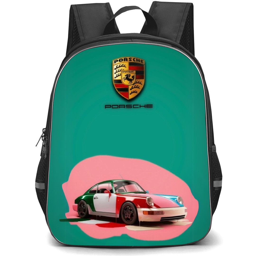 Porsche Backpack StudentPack - Colorful 911 Green Background
