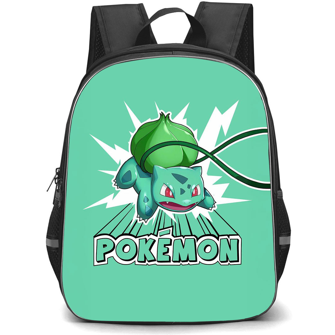 Pokemon Bulbasaur Backpack StudentPack - Bulbasaur Attacking Pokemon Word Art