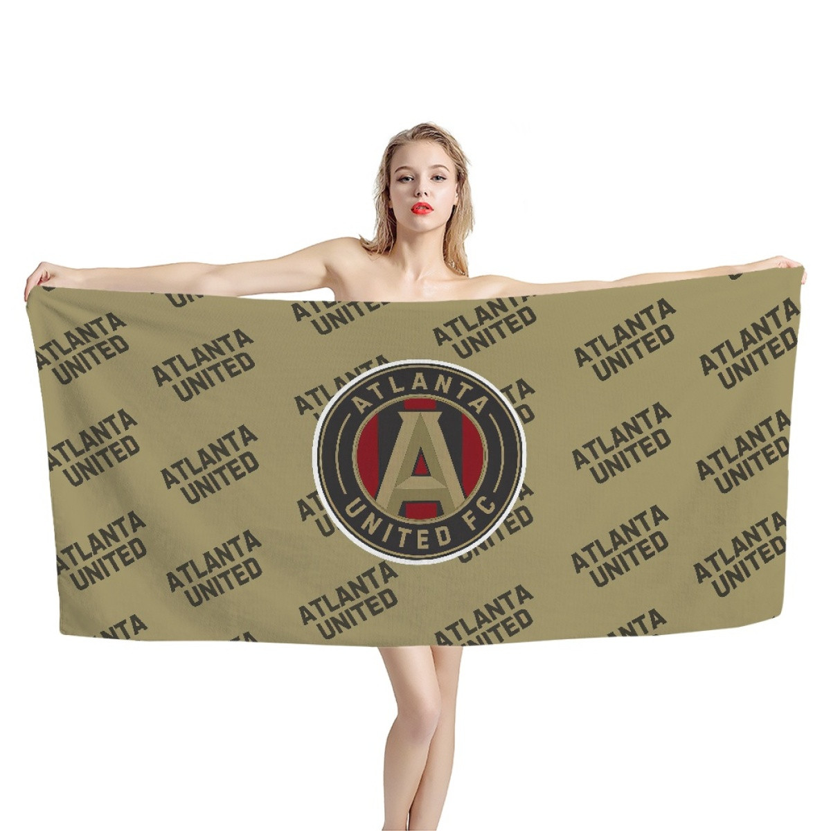 MLS Atlanta United FC Bath Beach Towel - Atlanta United FC Medley Monogram Wordmark