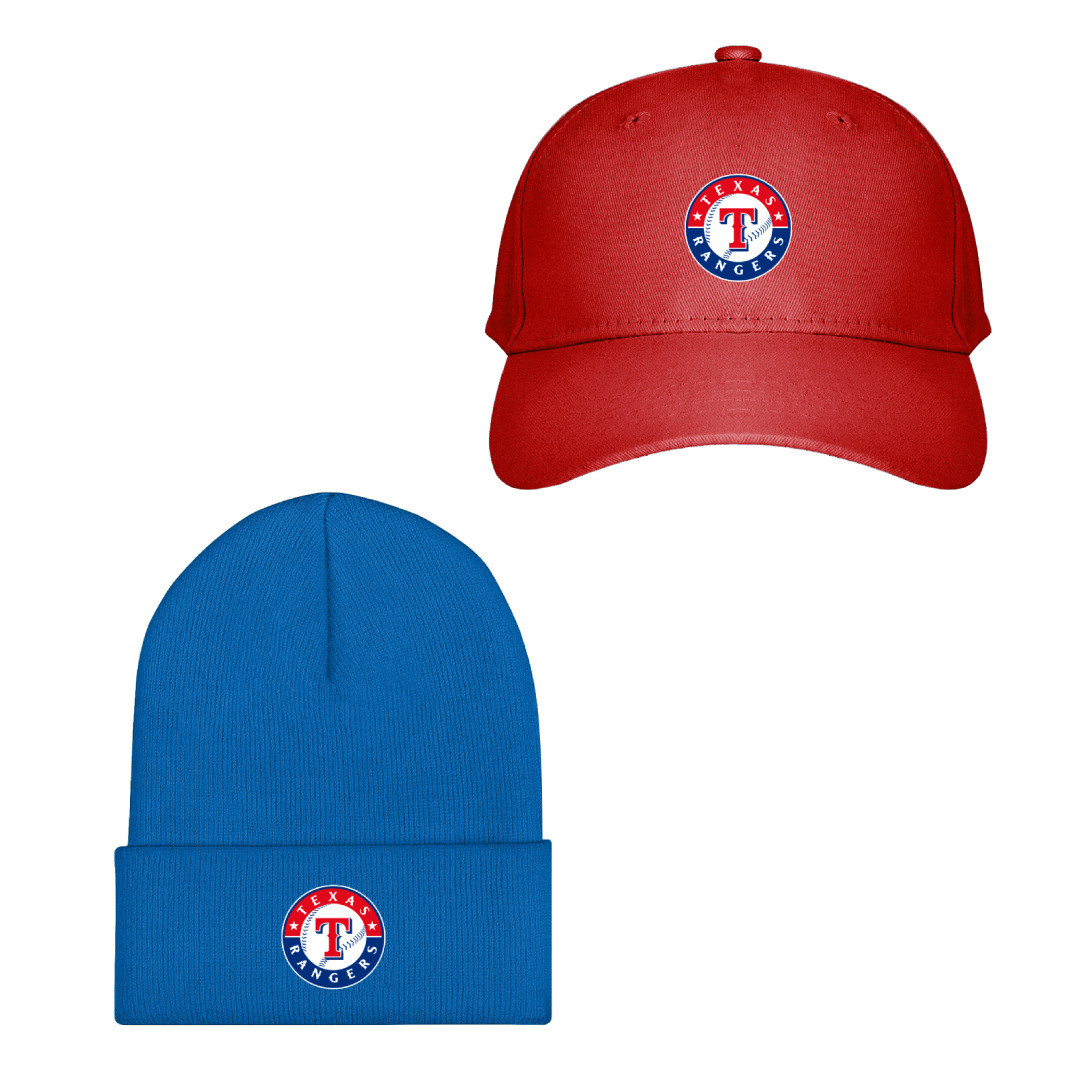 MLB Texas Rangers Baseball Cap Beanie Hat - Texas Rangers Team Single Logo