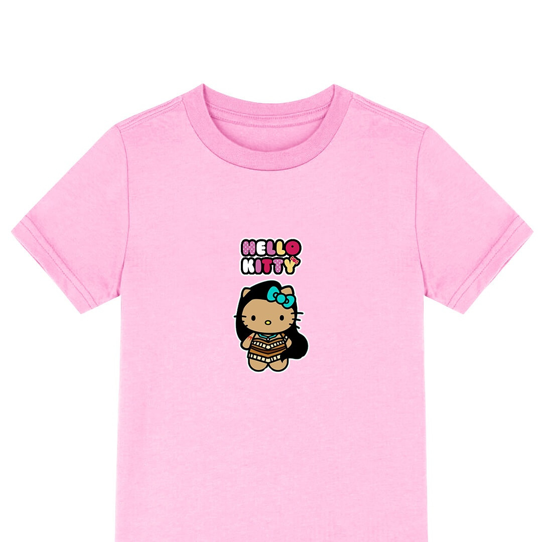 Sanrio Hello Kitty Pocahontas Tee Shirt T-Shirt Short Sleeve - Sanrio Hello Kitty Pocahontas Sticker