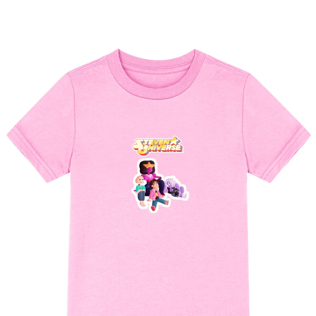 Steven Universe Tee Shirt T-Shirt Short Sleeve - Steven Universe Characters Relaxing Sticker