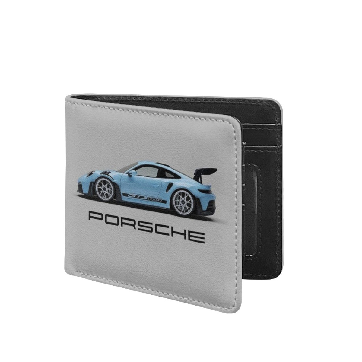 Porsche Bifold Wallet - Porsche 911 GT3 On Gray Background