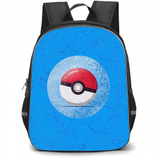 Pokemon Pokeball Backpack StudentPack - Pokeball Blue Background Vintage