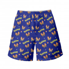 Pokemon Vivillon Beach Shorts Swim Pants Swimming Trunks - High Plains Vivillon Character Series Art
