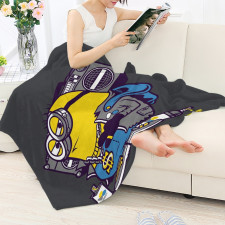 Minions Kevin Blanket Throw - Kevin Swag Carrying Radio Cartoon Art