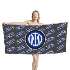 Inter Milan Football Club Bath Beach Towel - Inter Football Club Medley Monogram Wordmark