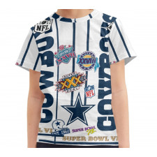 NFL Dallas Cowboys Tee T-Shirt - Dallas Cowboys Super Bowl Championship Mania Collage Logo
