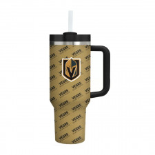 NHL Vegas Golden Knights Quencher H2.0 FlowState Stanley Tumbler 40oz 1.18L - Vegas Golden Knights Medley Monogram Wordmark
