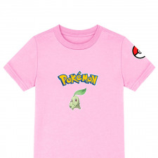 Pokemon Chikorita Tee Shirt T-Shirt Short Sleeve - Chikorita Character Series Art
