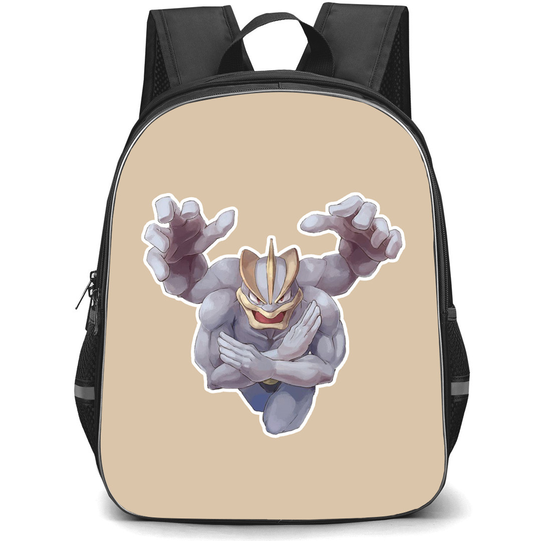 Pokemon Machamp Backpack StudentPack - Machamp Attack Anime Art