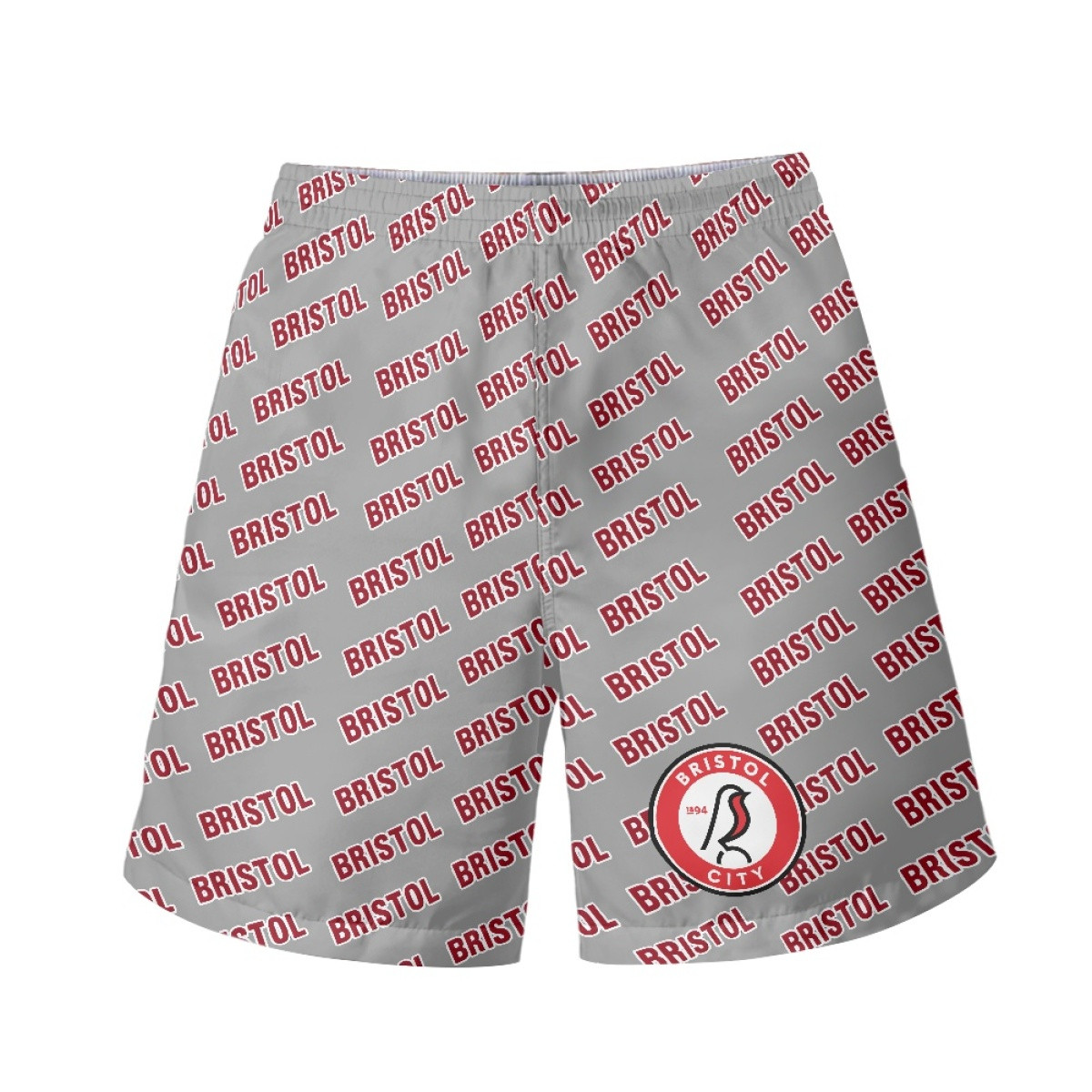 Bristol City FC Beach Shorts Swim Pants Swimming Trunks - Bristol Football Club Medley Monogram Wordmark