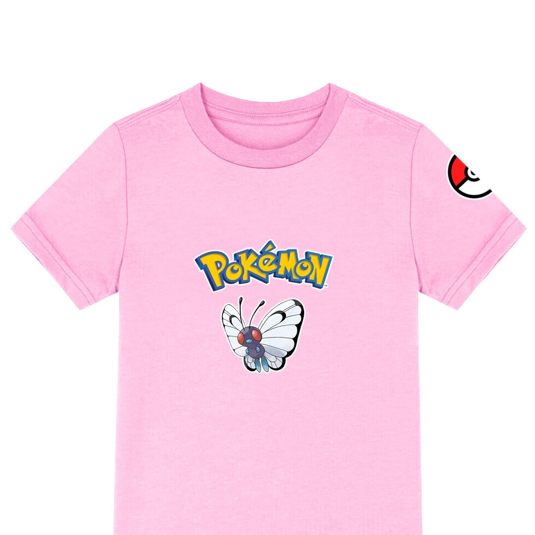 Pokemon Butterfree Tee Shirt T-Shirt Short Sleeve - Butterfree Character Series Art